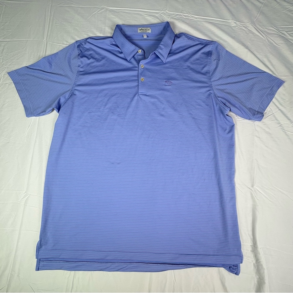 Men's Blue Golf Polo Shirt Peter Millar Summer Comfort XXL